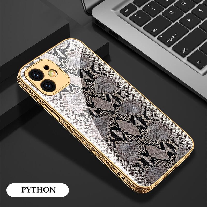 Luxury Baroque Style Carving Edge Protection Tempered Glass Case For iPhone 12 - {{ shop_name}} EasyOutdoor