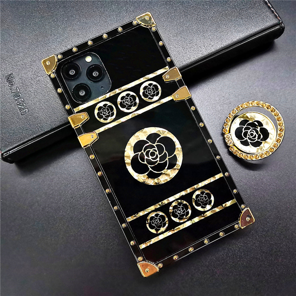 Baroque style luxury shiny ring phone case - {{ shop_name}} varyfun