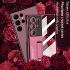 Magnetic Bracket Electroplated Soft Clear Phone Case For Samsung Galaxy S22 S23 Ultra - {{ shop_name}} varyfun