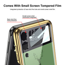 Load image into Gallery viewer, 2022 Luxury Deer Pattern Electroplating Tempered Glass Case For Samsung Galaxy Z Flip 3 5G - {{ shop_name}} varyfun
