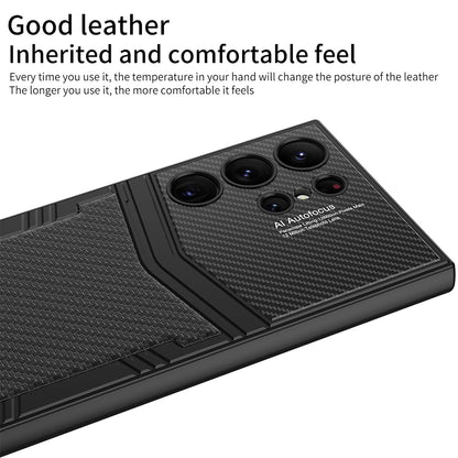 Armor Leather Protective Phone Case For Samsung Galaxy S24 S23 Ultra Plus