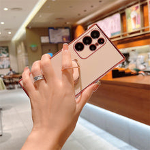 Load image into Gallery viewer, Luxury Electroplating Stand Ring Holder Phone Case With Finger Ring For Samsung - {{ shop_name}} varyfun
