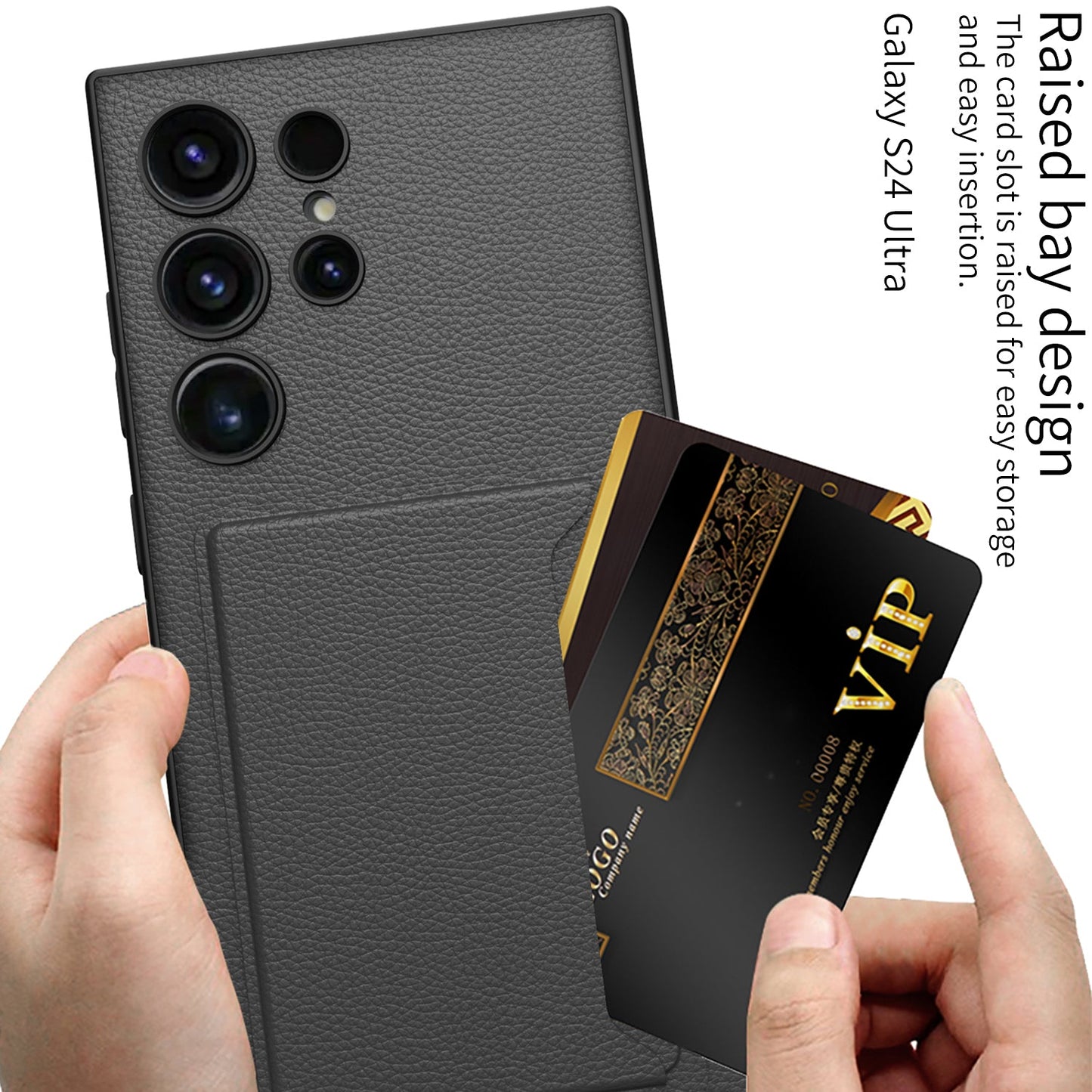 Leather Protective Phone Case With Card Holder For Samsung Galaxy S24 S23 Ultra Plus