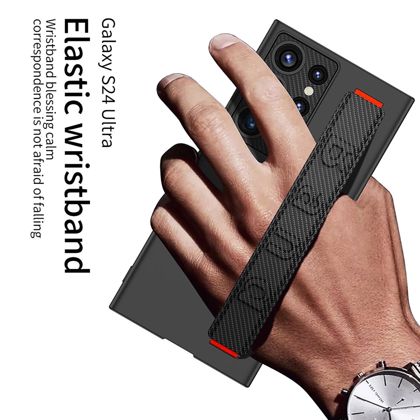 Luxury Wristband Holder Invisible Bracket Phone Case For Samsung Galaxy S24 S23 S22 Ultra Plus