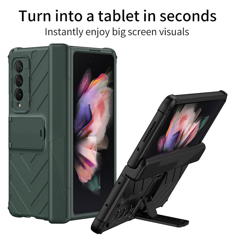 2022 Magnetic Armor All-included Protective Cover With Hinge Holder For Samsung Galaxy Z Fold 3 5G - {{ shop_name}} varyfun