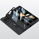 Leather Pen Holder Armor Case with Screen Protector For Samsung Galaxy Z Fold4 Fold5 5G - varyfun