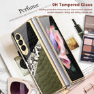 Python Leopard Print Tempered Glass Case for Samsung Galaxy Z Fold 3 5G - {{ shop_name}} varyfun