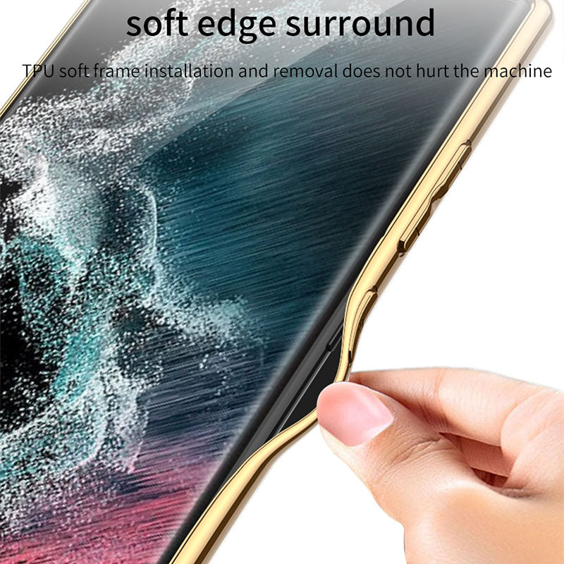 2022 Luxury Leather Camera All-inclusive Electroplating Process Cover For Sumsang Galaxy S22 S21 Ultra Plus - {{ shop_name}} varyfun