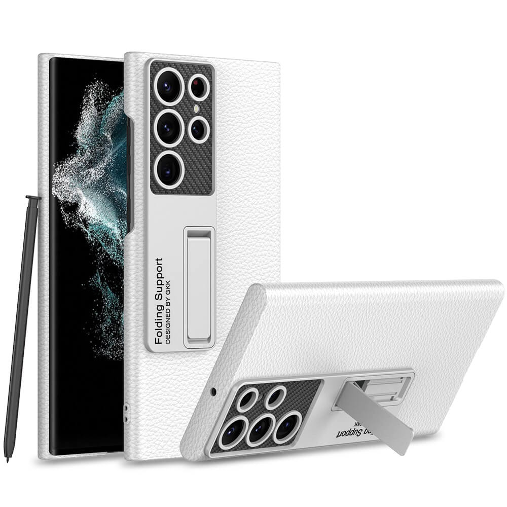 Magnetic Holder Leather Case for Samsung Galaxy S23 S22 Ultra 5G - {{ shop_name}} varyfun