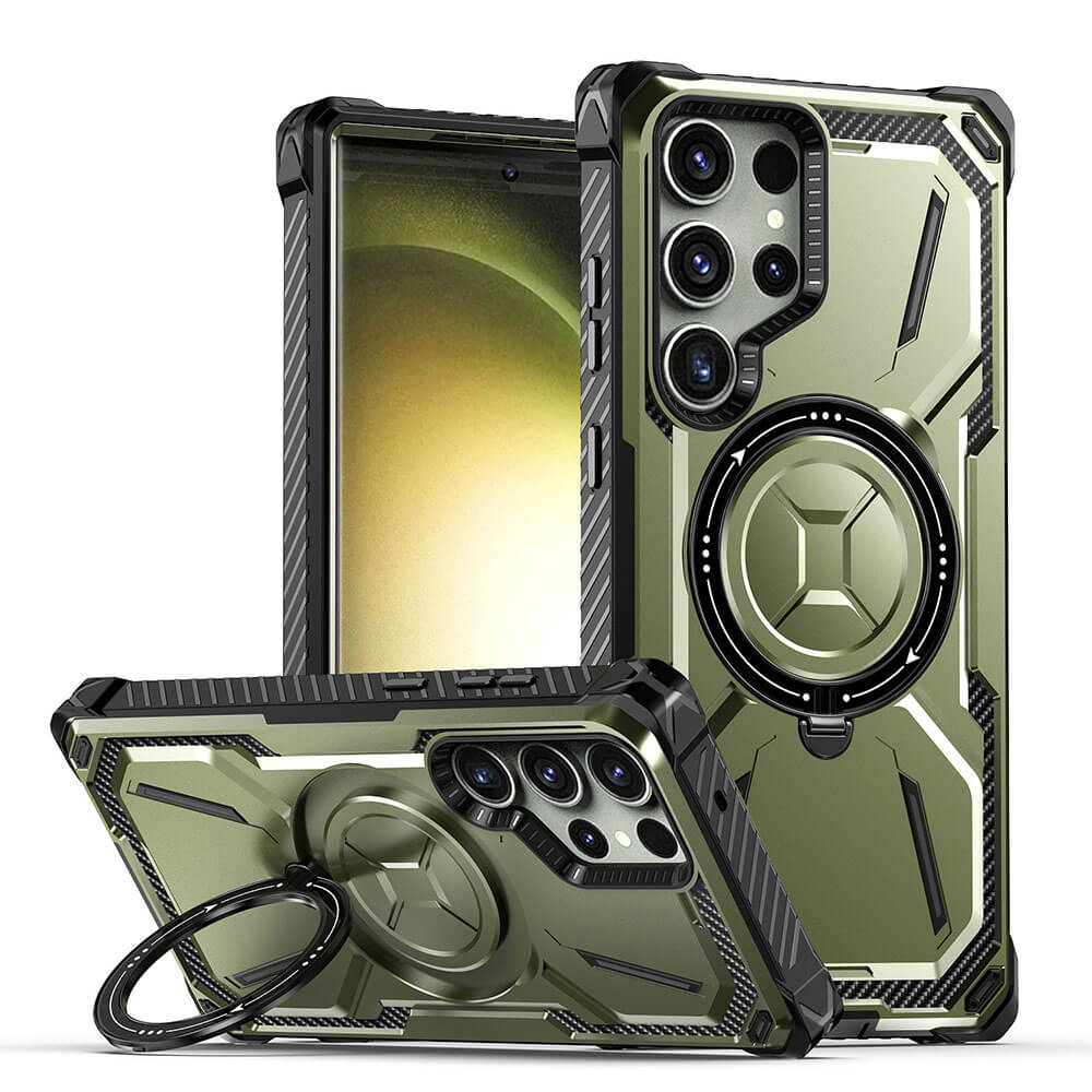 Metal Armor Four Corners Anti-Fall Magnetic Phone Case For Samsung Galaxy - {{ shop_name}} varyfun