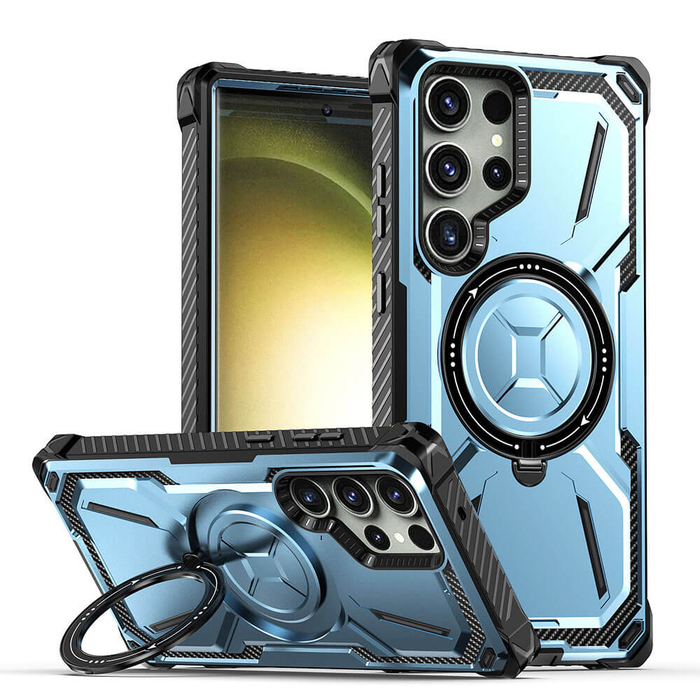 Metal Armor Four Corners Anti-Fall Magnetic Phone Case For Samsung Galaxy - {{ shop_name}} varyfun