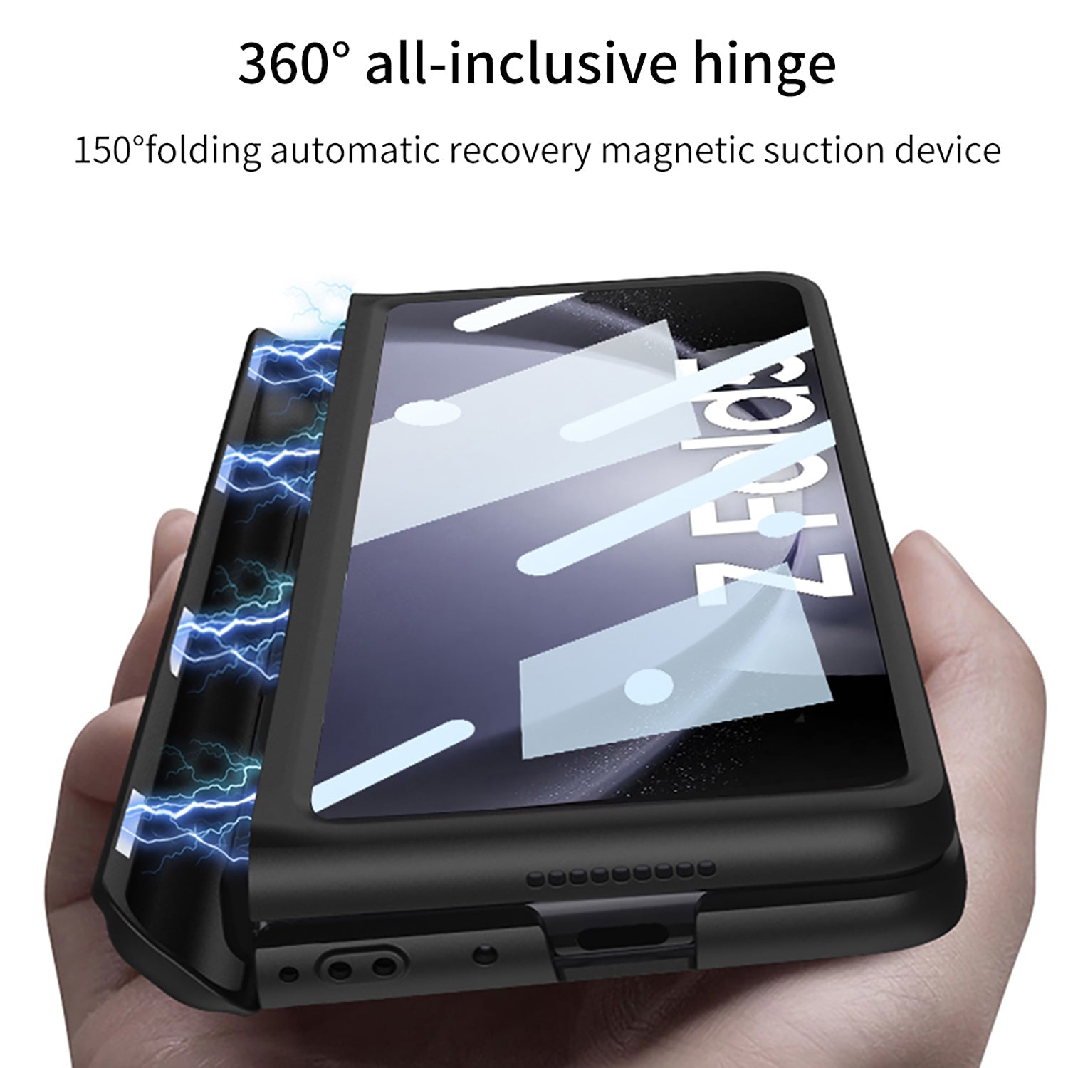 Magnetic Hinge S Pen Slot Ultra-Thin Phone Case With Back Screen Protector For Samsung Galaxy Z Fold 5/4/3 5G - mycasety2023 Mycasety