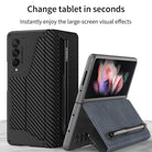 Leather Pen Holder Armor Back Case For Samsung Galaxy Z Fold3 Fold4 5G - {{ shop_name}} varyfun