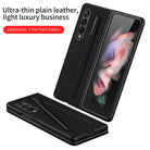 Luxury Leather Shockproof Pen Slot Case For Samsung Z Fold 3 5G - {{ shop_name}} varyfun