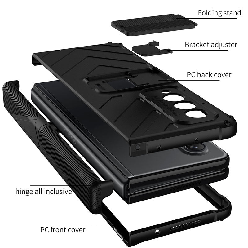 2022 Magnetic Armor All-included Protective Cover With Hinge Holder For Samsung Galaxy Z Fold 3 5G - {{ shop_name}} varyfun