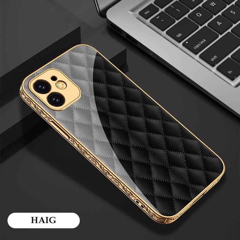 Luxury Baroque Style Carving Edge Protection Tempered Glass Case For iPhone 12 - {{ shop_name}} EasyOutdoor