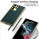 2022 Luxury Leather Camera All-inclusive Electroplating Process Cover For Sumsang Galaxy S22 S21 Ultra Plus - {{ shop_name}} varyfun