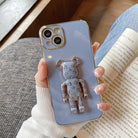 Luxury Bear Bracket Electroplating All-inclusive Drop-proof Phone Case For iPhone Series - {{ shop_name}} varyfun
