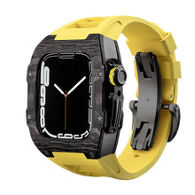 Load image into Gallery viewer, Carbon Fiber And Titanium Case With Fluororubber Strap For Apple Watch 44/45 MM - {{ shop_name}} varyfun
