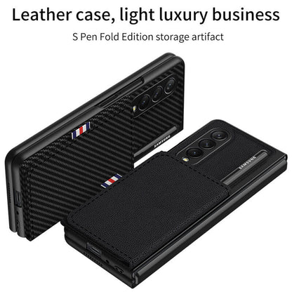 Leather Card Bag Wallet Pen Clasp All-included Cover For Samsung Z Fold 3 5G - {{ shop_name}} varyfun