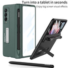 Magnetic Frame Plastic Stand Tempered Glass Screen All-included Case With Pen Slot For Samsung Galaxy Z Fold 3 5G - {{ shop_name}} Varyfun