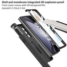 Armor All-included Magnetic Hinge Slide Pen Case Holder Phone Case With Back Screen Protector For Samsung Galaxy Z Fold3 Fold4 Fold5 - mycasety2023 Mycasety
