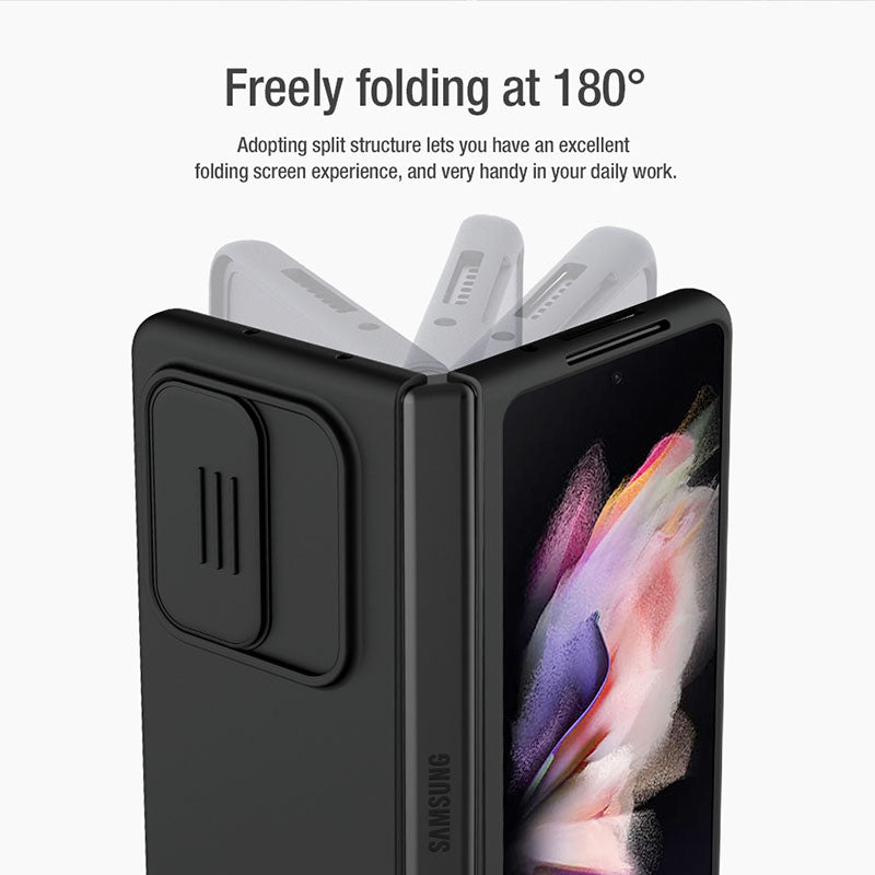 Luxury Camera Camshield Slide Silky Silicone Protective Cover For Samsung Galaxy Z Fold 3 5G - {{ shop_name}} varyfun