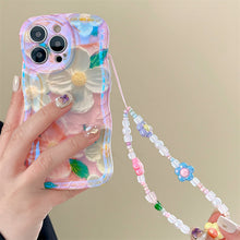 Load image into Gallery viewer, 3D Colorful Oil Painting Exquisite Flower Graffiti Case For iPhone With Bracelet - mycasety2023 Mycasety
