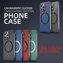 Load image into Gallery viewer, Hot Sale Carbon Fiber Magnetic Case for iPhone - mycasety2023 Mycasety
