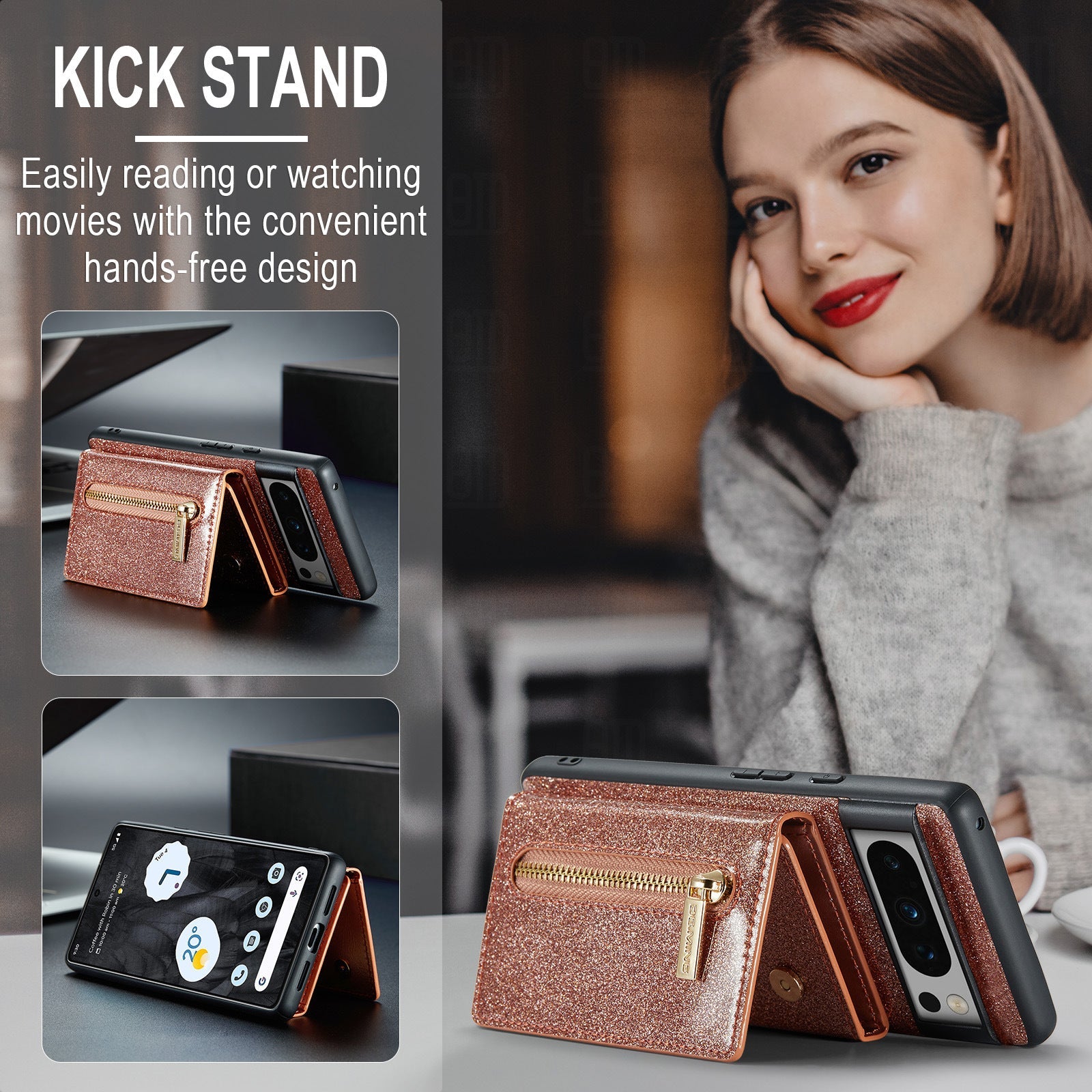 Luxury Magnetic All-inclusive Protective Cover With Card Holder For Google Pixel 7 8 Series - mycasety2023 Mycasety