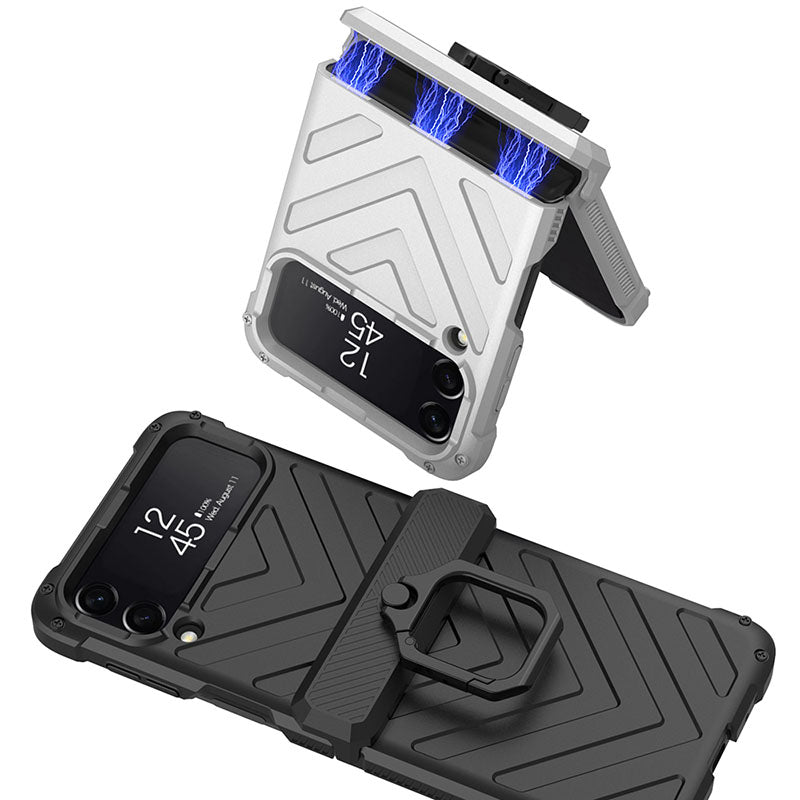 Magnetic Armor Ring Holder Case For Samsung Galaxy Z Flip3 5G - {{ shop_name}} Dealggo.com