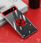 Electroplating Clear Ring Holder Phone Case For Google Pixel 7 Series - mycasety2023 Mycasety