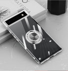 Electroplating Clear Ring Holder Phone Case For Google Pixel 7 Series - mycasety2023 Mycasety