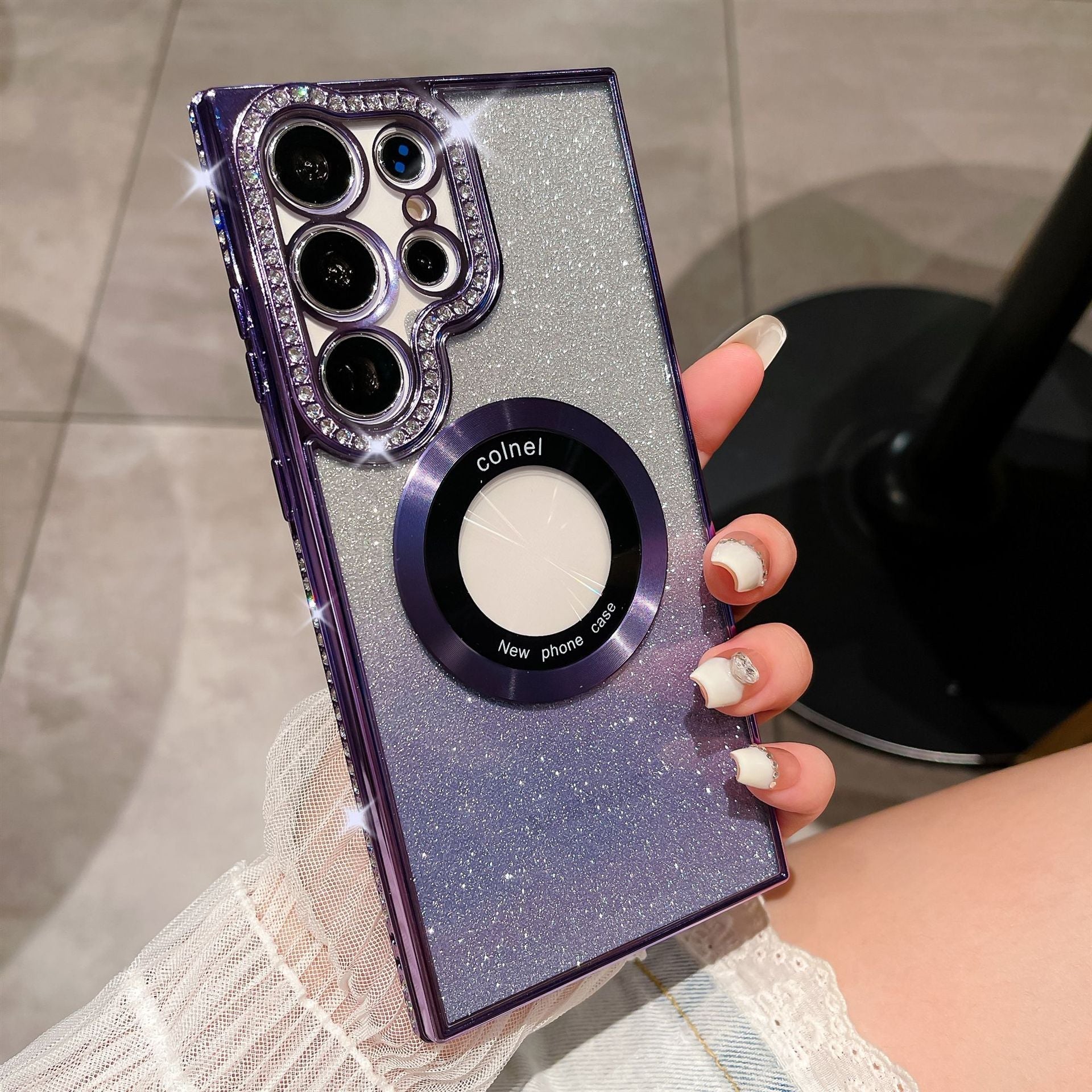 Magnetic Magsafe Rhinestones Bling Glitter Protective Samsung Case - {{ shop_name}} varyfun