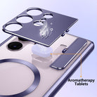 Aromatherapy Metal Magnetic Phone Case With Holder For Samsung Support Magsafe Charging - mycasety2023 Mycasety
