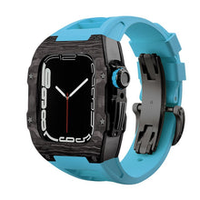 Load image into Gallery viewer, Carbon Fiber And Titanium Case With Fluororubber Strap For Apple Watch 44/45 MM - {{ shop_name}} varyfun
