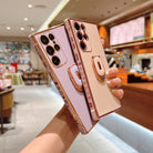 Luxury Electroplating Stand Ring Holder Phone Case With Finger Ring For Samsung - {{ shop_name}} varyfun