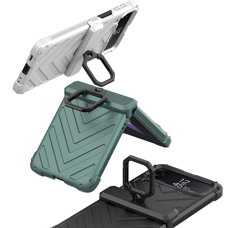 Magnetic Armor Ring Holder Case For Samsung Galaxy Z Flip3 5G - {{ shop_name}} Dealggo.com