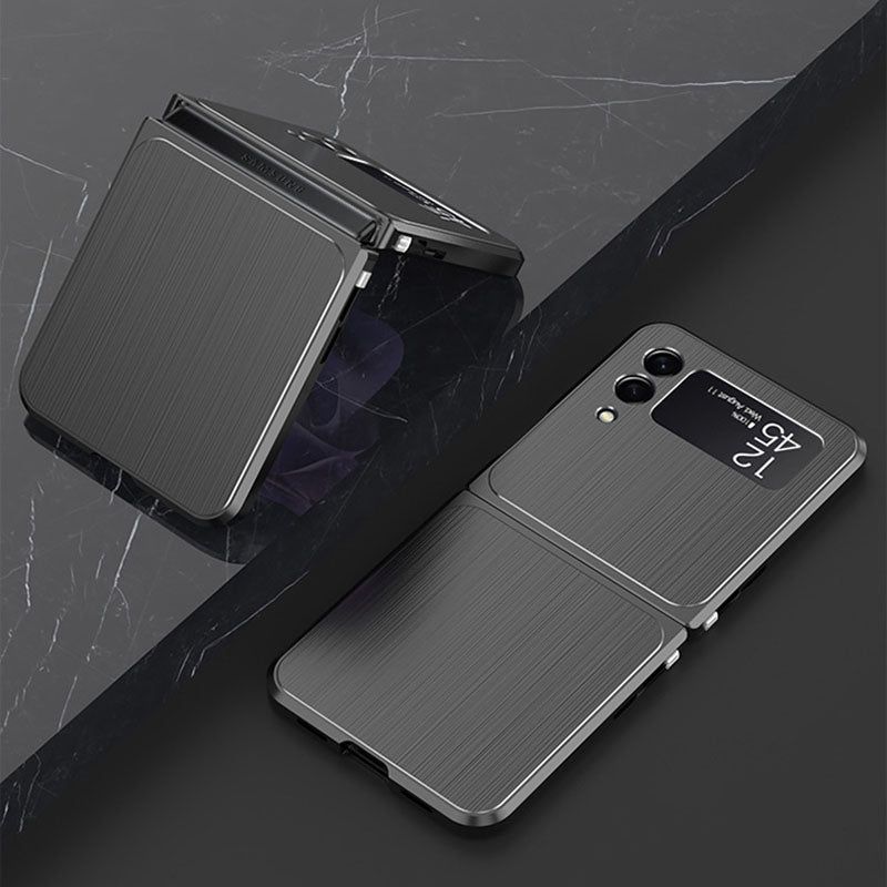 Samsung Galaxy Z Flip 3 Magnetic Brushed Metal Anti-fall Protective Cover - {{ shop_name}} varyfun