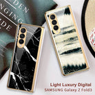 Natural Marble Glass Case For Samsung Galaxy Z Fold 3 5G - {{ shop_name}} varyfun