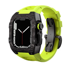 Load image into Gallery viewer, Carbon Fiber And Titanium Case With Fluororubber Strap For Apple Watch 44/45 MM - {{ shop_name}} varyfun
