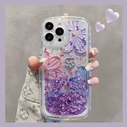 Quicksand Oil Painting Flower iPhone Case - {{ shop_name}} varyfun