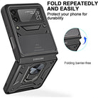 Drop Tested Cover with Magnetic Kickstand Car Mount Protective Case for Samsung Galaxy Z Flip 3 5G - {{ shop_name}} varyfun
