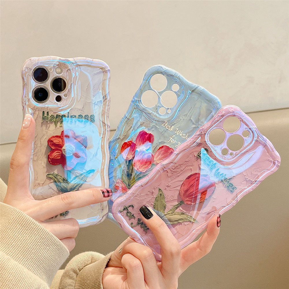 Premium Oil Painting Flower iPhone Case - {{ shop_name}} varyfun