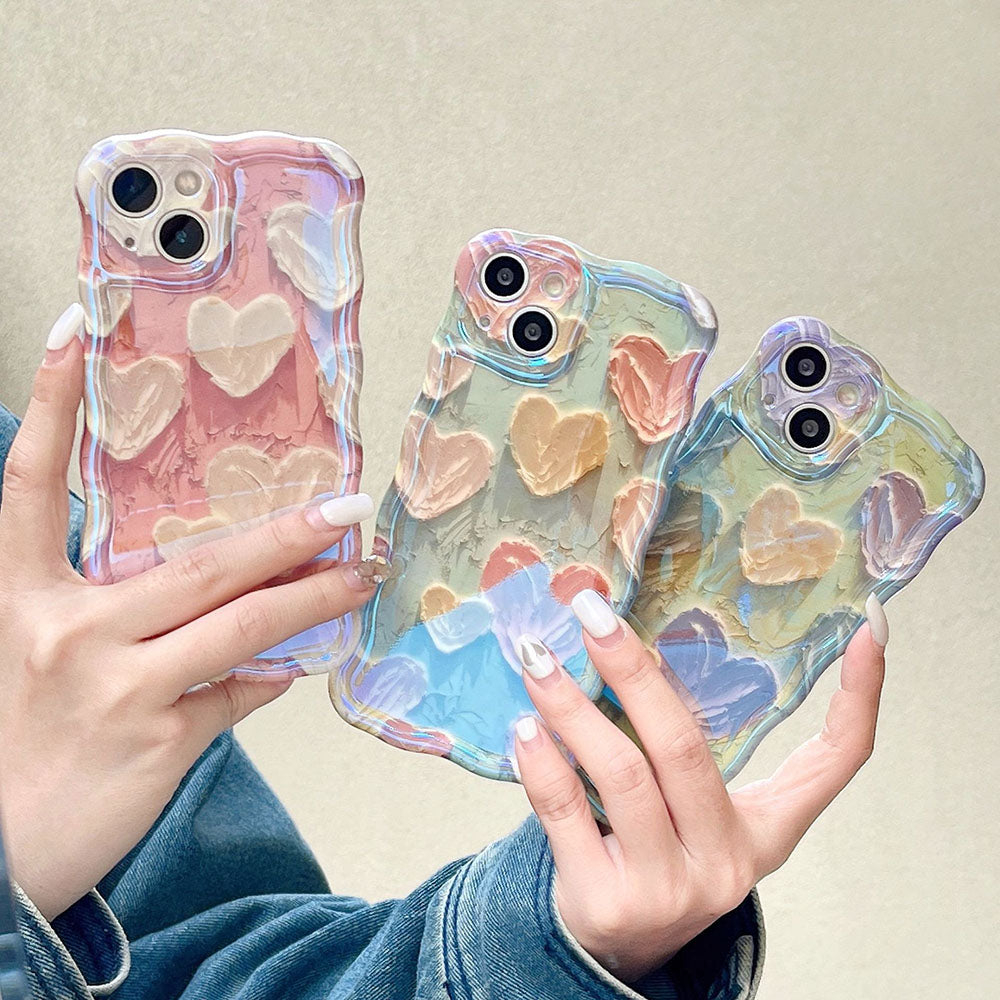 Oil painting heart iPhone case - {{ shop_name}} varyfun