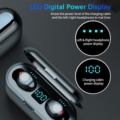 F9 Earphone LED Touch Bluetooth 5.0 Large Capacity Charging Cabin - {{ shop_name}} Dealggo.com