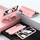 Central Axis With Pen Folding Anti-Fall Shell Film Integrated Leather Phone Case For Samsung Galaxy fold4 fold3 5G - mycasety2023 Mycasety