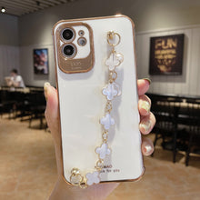 Load image into Gallery viewer, 2021 Luxury Electroplated Gold Plating Four Leaf Clover Bracelet Case For iPhone 12Pro MAX 11 XS XR 7 8 Plus - {{ shop_name}} varyfun
