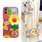 Ins Graffiti Oil Painting Small Yellow Flower iPhone Case - mycasety2023 Mycasety