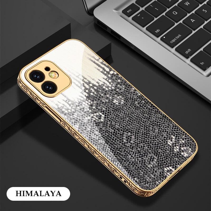 Luxury Baroque Style Carving Edge Protection Tempered Glass Case For iPhone 12 - {{ shop_name}} EasyOutdoor